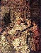 Gilles and his Family, WATTEAU, Antoine